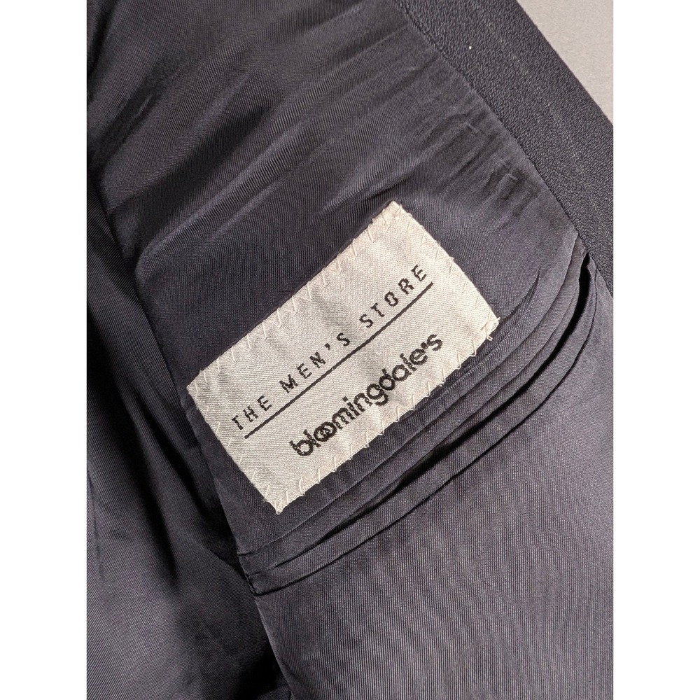 Valentino Uomo Mens Black Pinstripe Virgin Wool Blazer Sport Coat 46R Italy - Picture 6 of 8